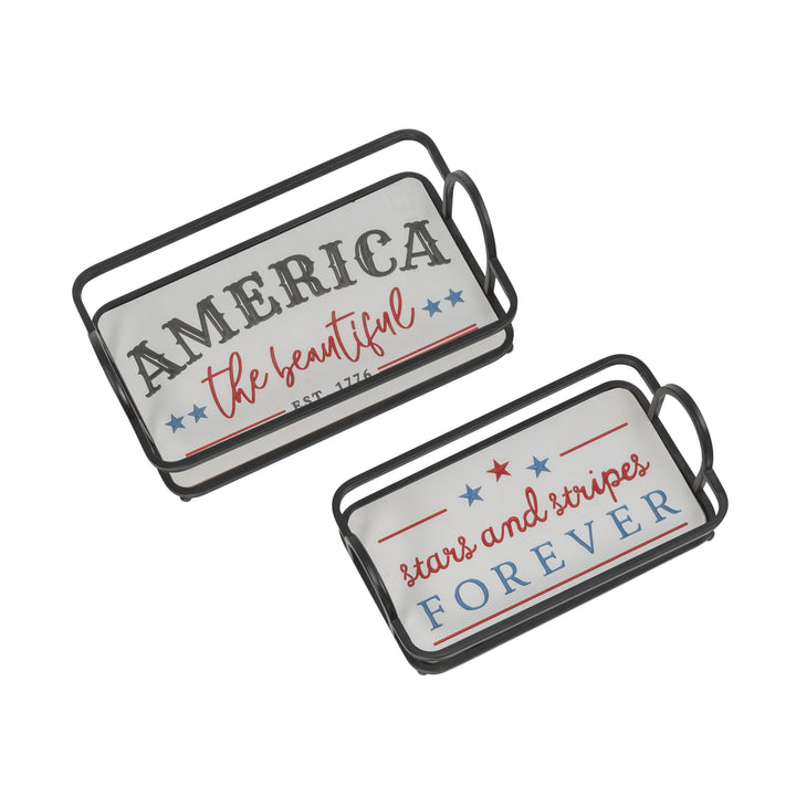 Set of 2 Patriotic Trays 2628580EC