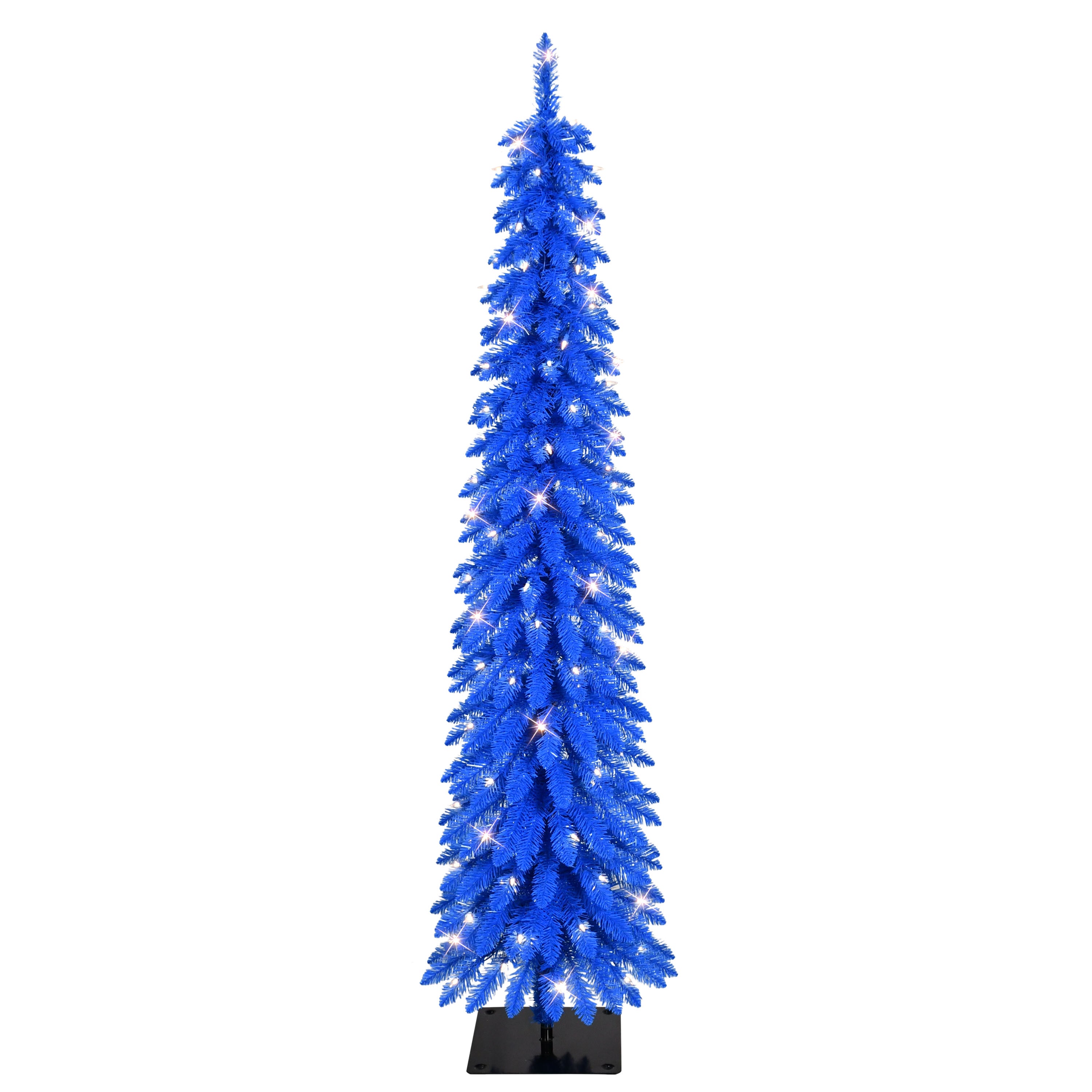 6' Pre-Lit Artificial Blue Alpine Pencil Tree BL-01063-TP60C1A
