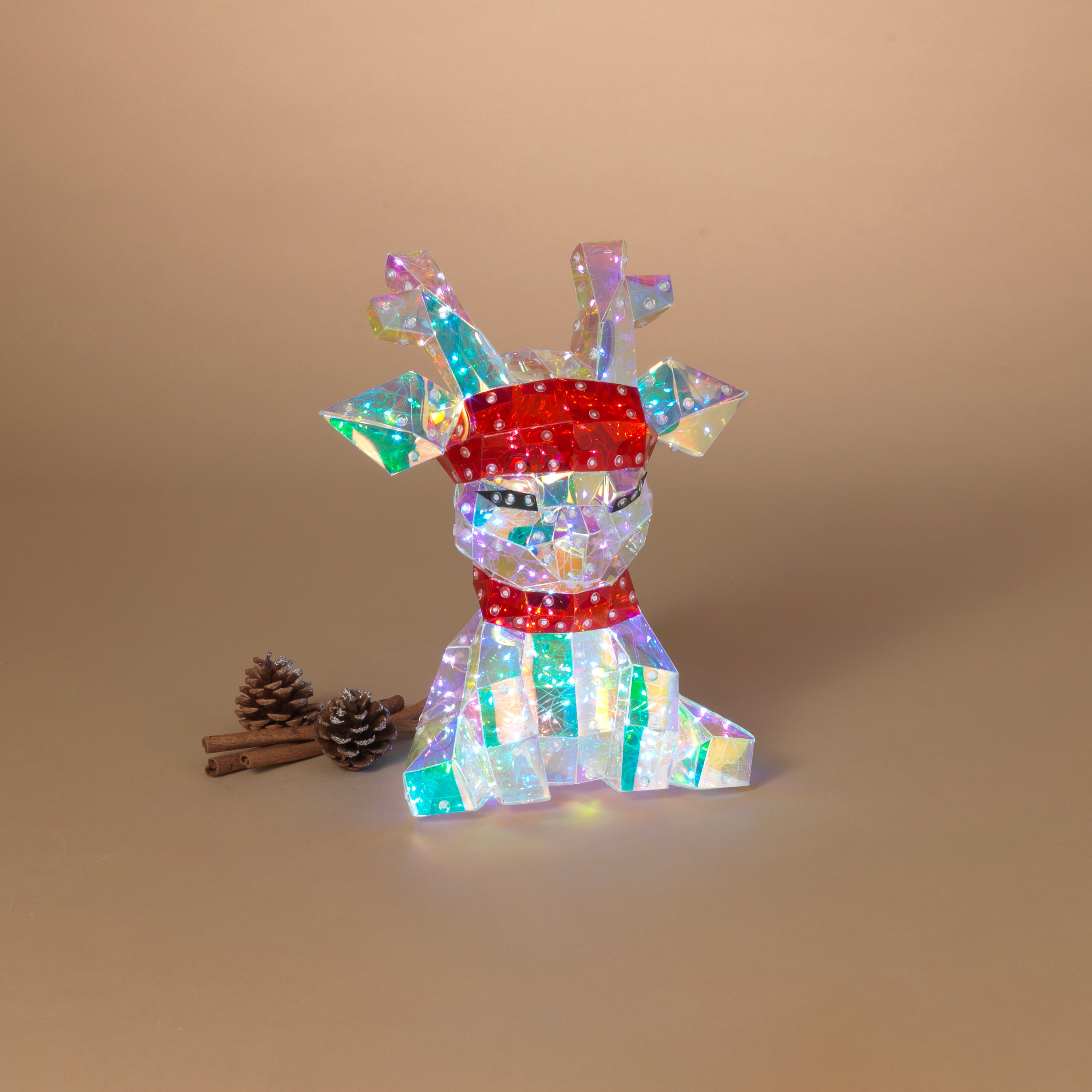 Lighted 13 in H USB Electric Lighted Holographic Holiday Deer 2739970EC