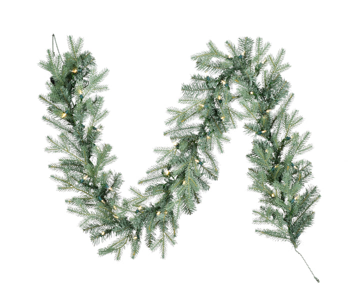 Sterling 6 ft. Pre Lit Warm White LED Blue Spruce Garland