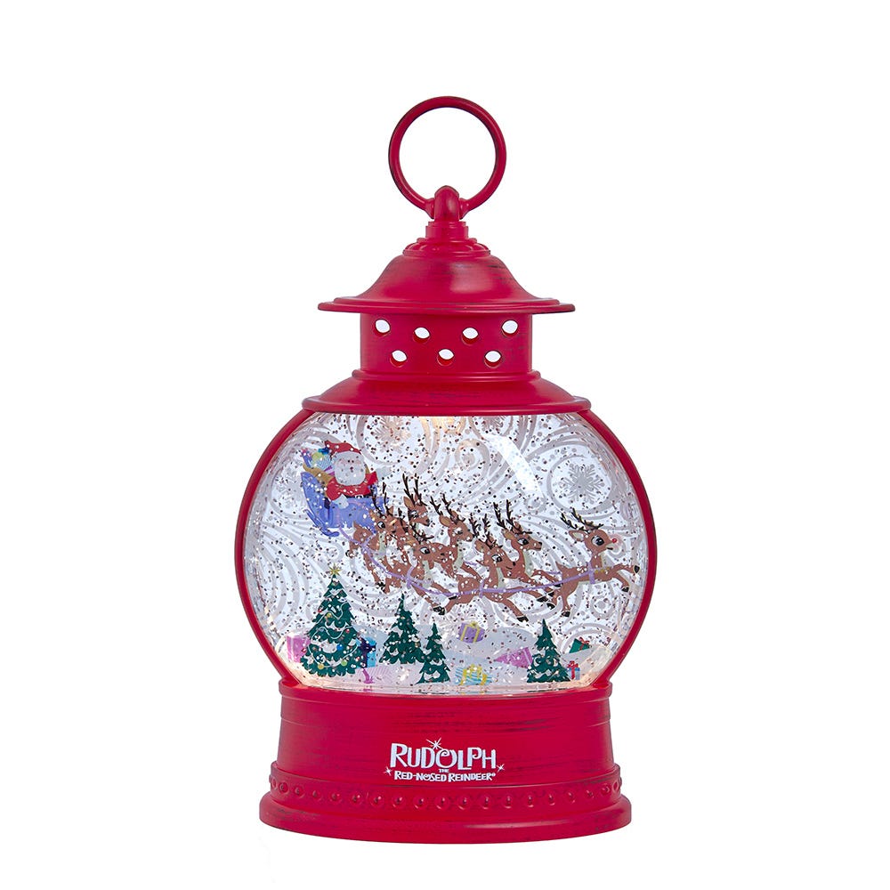 Kurt Adler 10-Inch Battery Operated Rudolph The Red-Nosed Reindeer LED Lighted Lantern RU8251