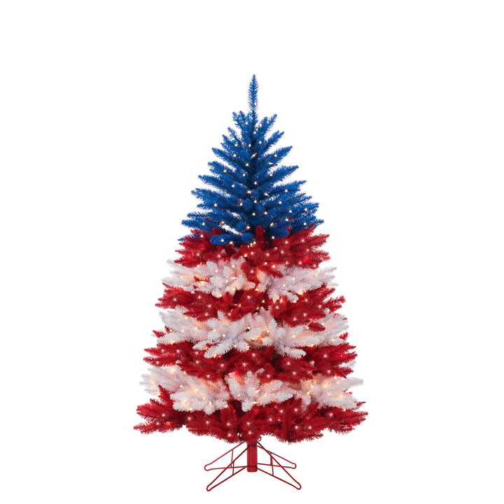 Sterling 5 ft. Pre Lit Clear UL Patriotic American Tree