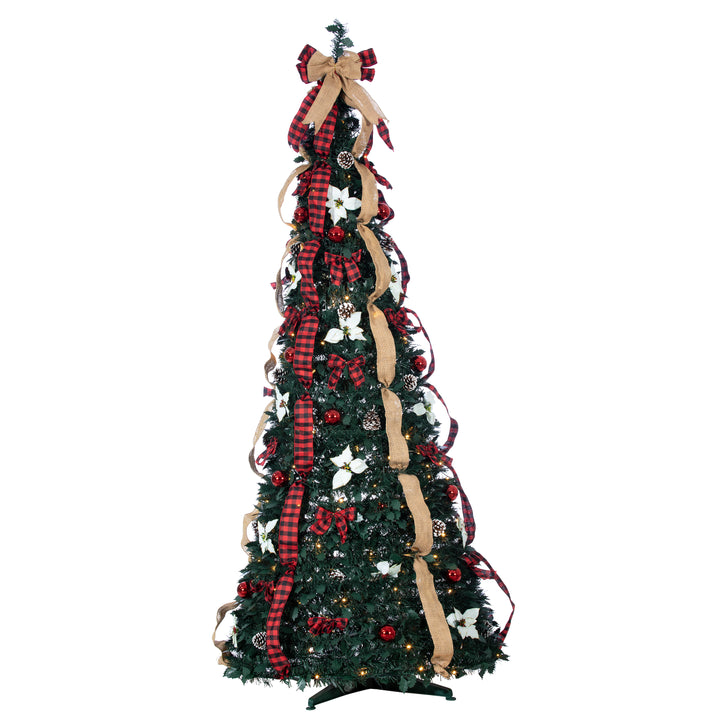 Sterling 7.5 ft. Pre Lit LED Pop Up Decorative Pine Tree