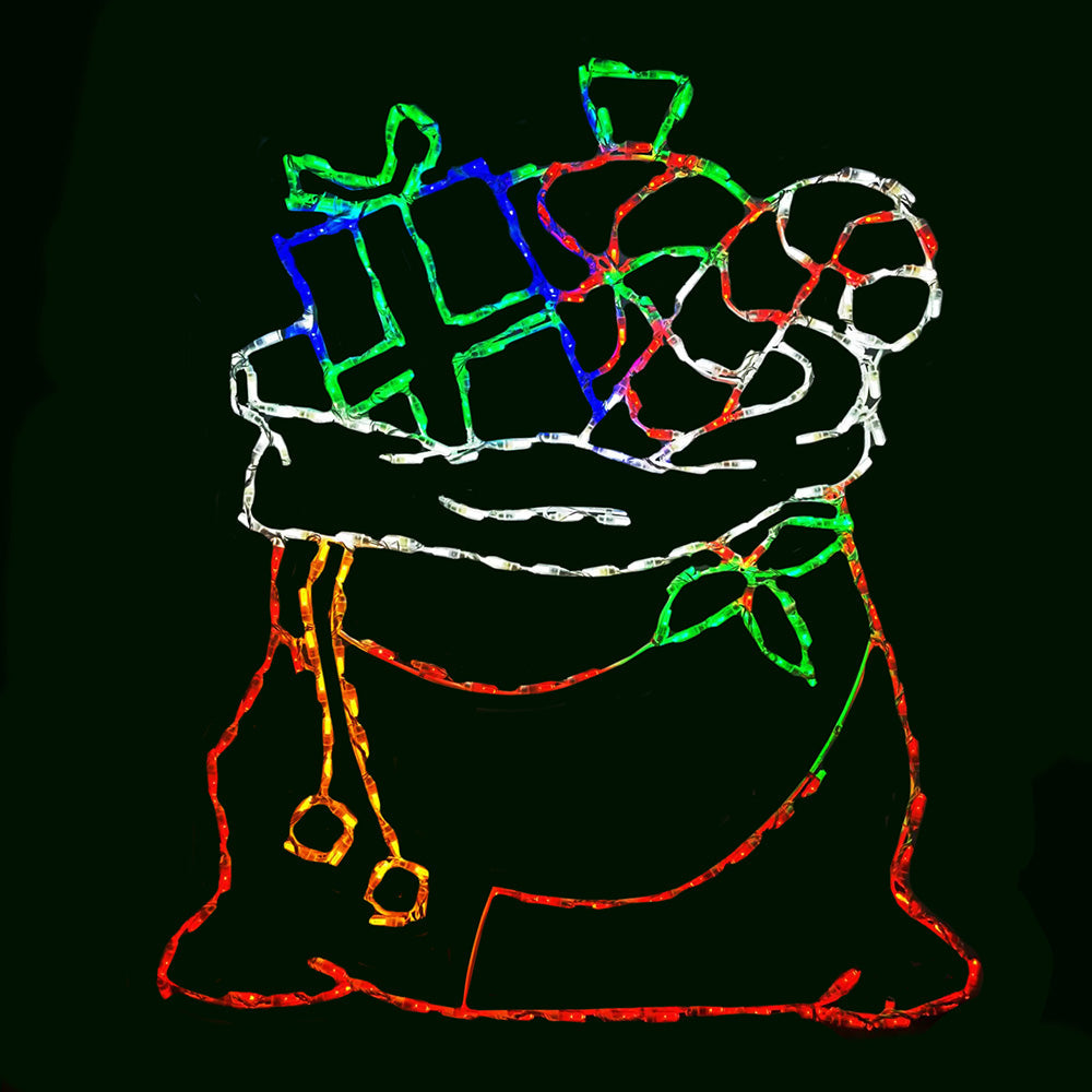Brite Ideas 43" Santa Bag with Gifts LED Display SNTABAG