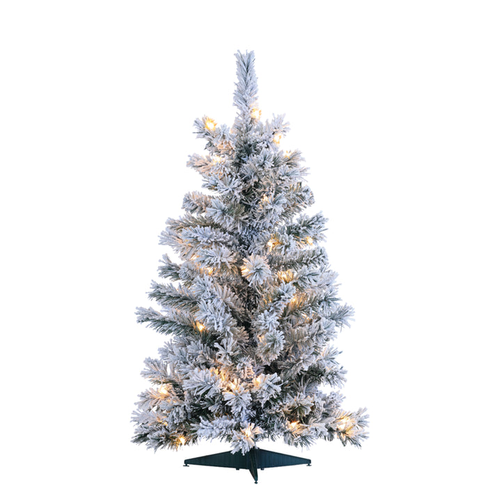 Sterling 3 ft. Pre Lit Clear UL Flocked Colorado Spruce Tree