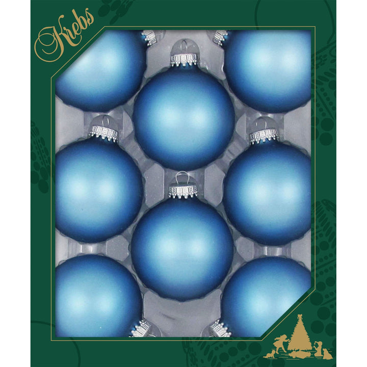 Christmas by Krebs Alpine Velvet 2.63 in Glass Christmas Tree Ornaments Set of 8 #KBX90006