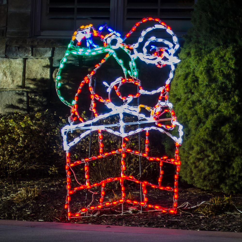 Brite Ideas 55" Santa in Chimney LED Display SCH40
