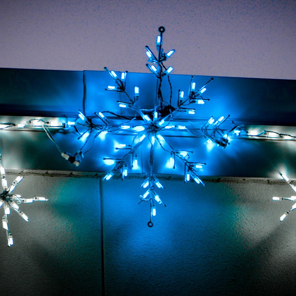 Brite Ideas 30" Classic Branch Snowflake LED Display Set of 3 SF24