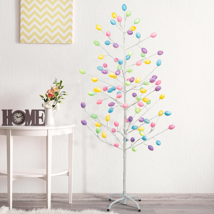 5 ft Multicolored LED Lit Easter Egg Tree