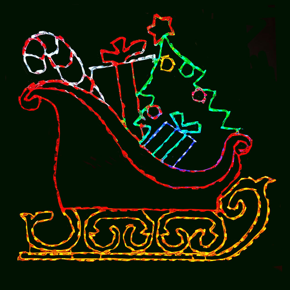 Brite Ideas 55" Sleigh with Presents LED Display SLGH