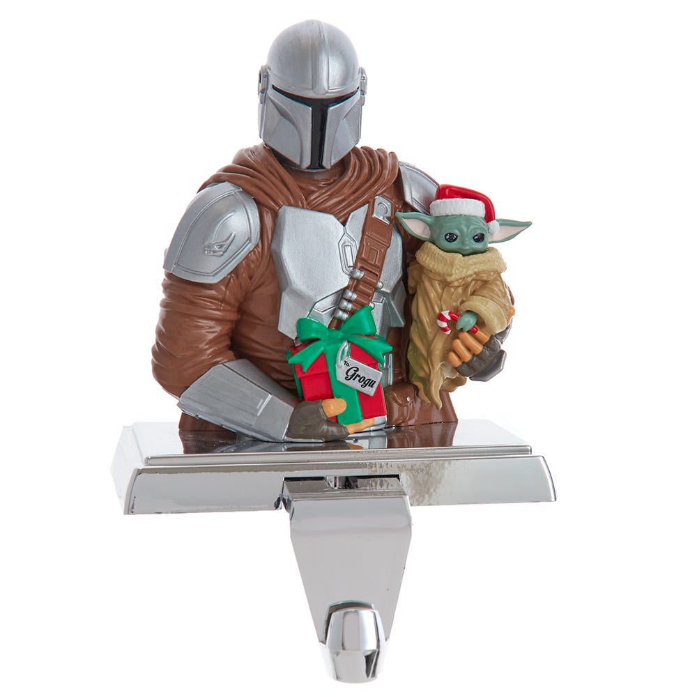 Kurt Adler 6-Inch Star Wars Mandalorian and The Child Stocking Holder SW5231