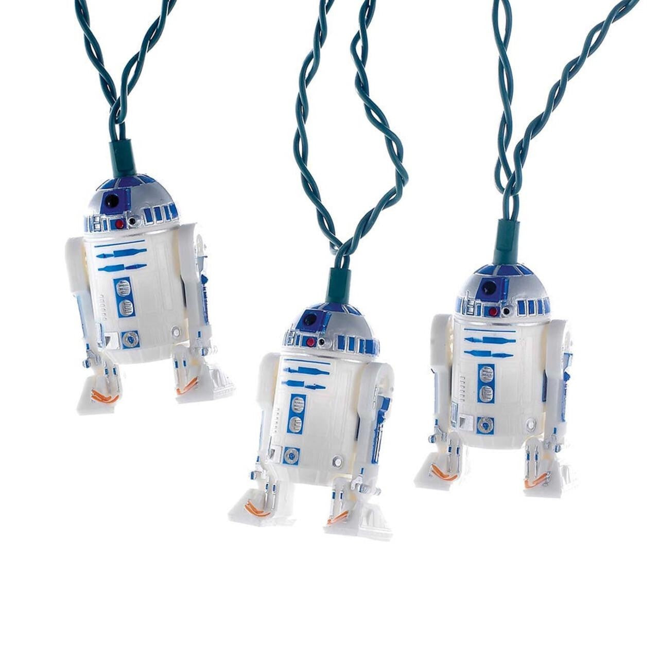 Kurt Adler UL 10-Light Star Wars Plastic R2D2 Light Set #SW9901