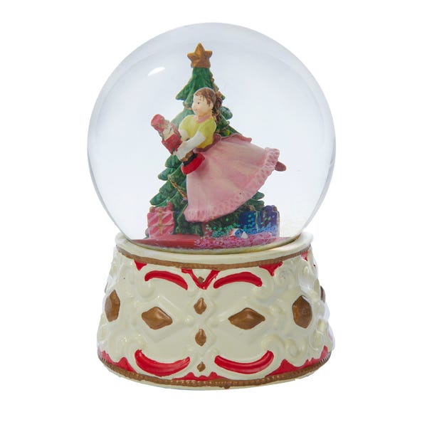 Kurt Adler 5.5-Inch Clara with Nutcracker Musical Water globe