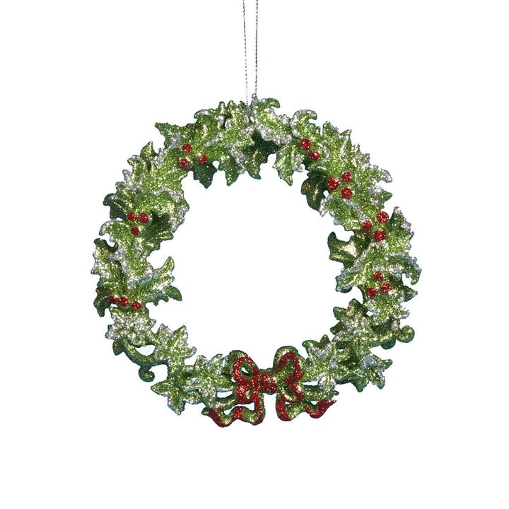 5" Green Wreath Ornament #T1043