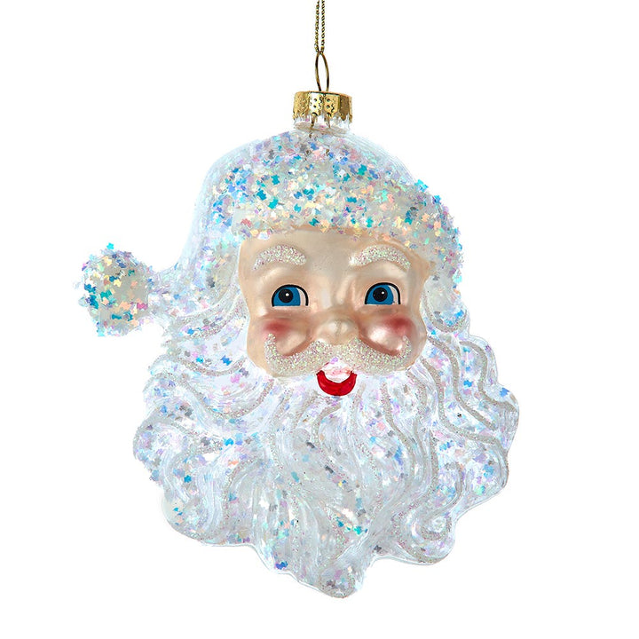 5.5" Glass Santa Head Ornament #T3589