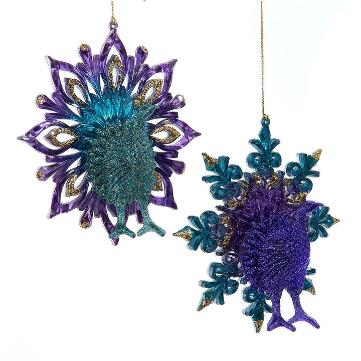 5.5" Peacock Ornament, 2 Assorted #T3655