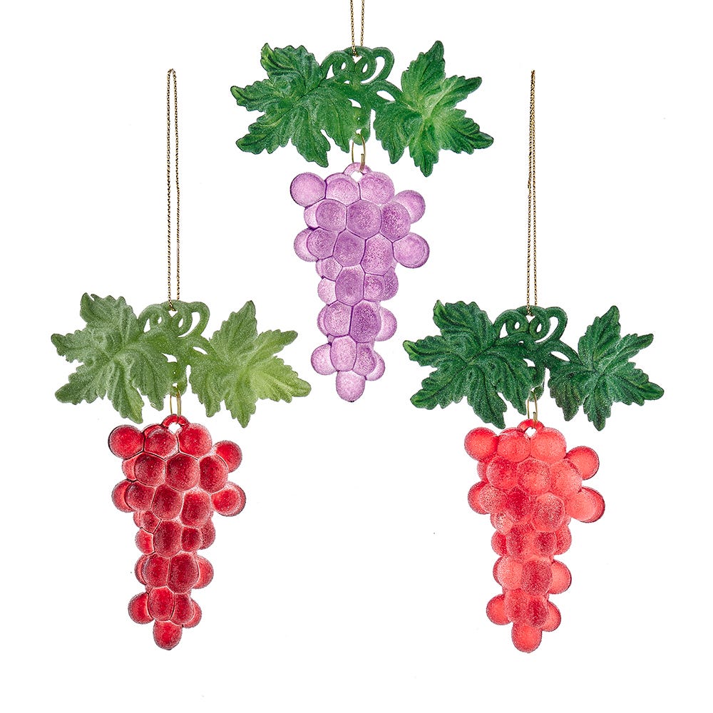 4.2" Purple/Red/Burgundy Grape, 3 Assorted #T3658