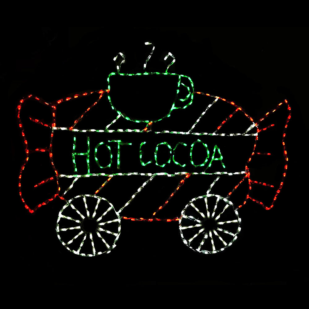 Brite Ideas 70" Hot Cocoa Train Car Animated LED Display TC03-6