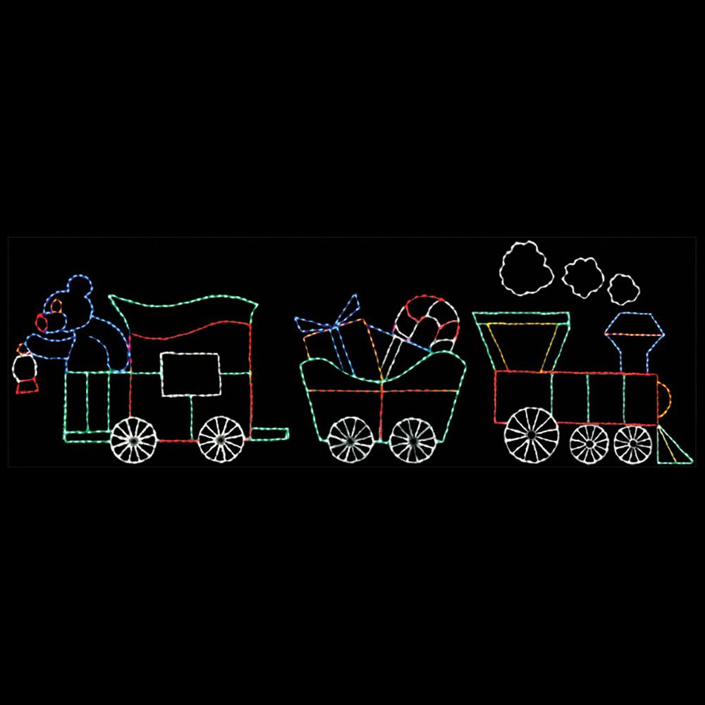 Brite Ideas 203" Christmas Train Set Animated LED Display TC03