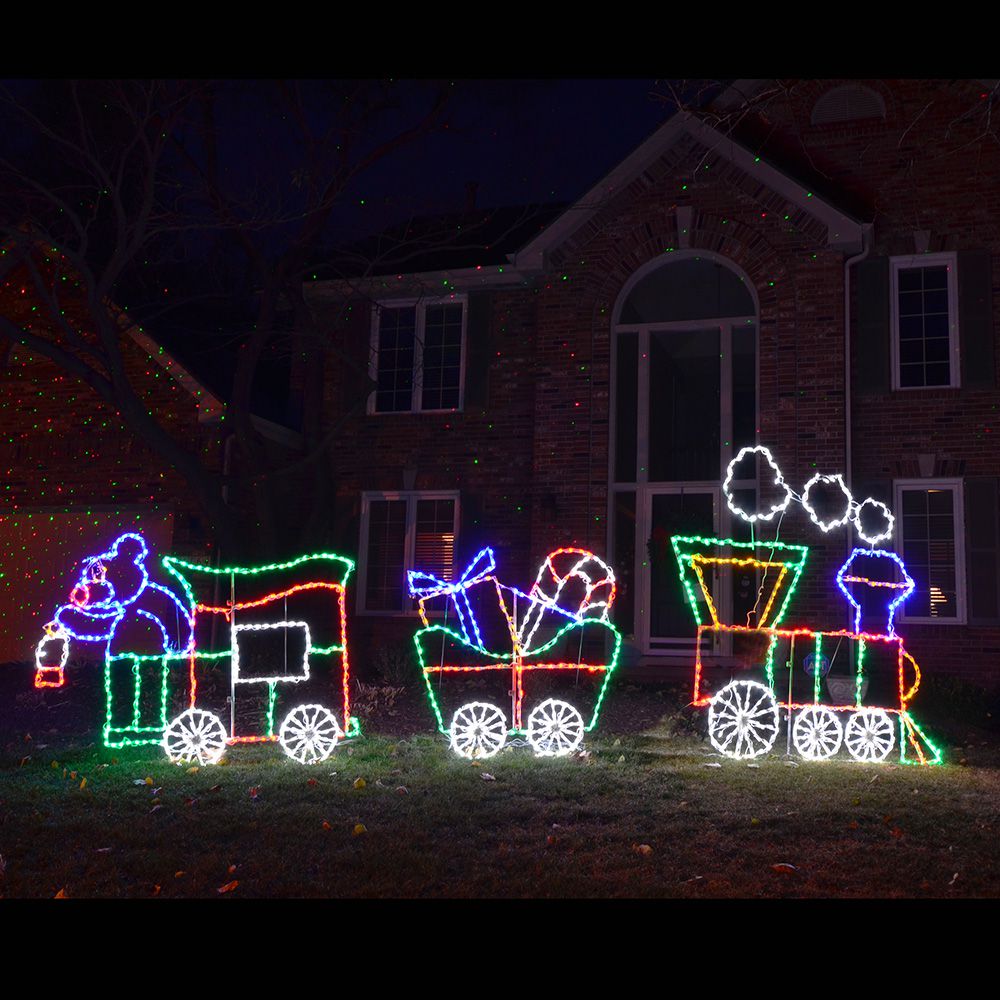 Brite Ideas 203" Christmas Train Set Animated LED Display TC03