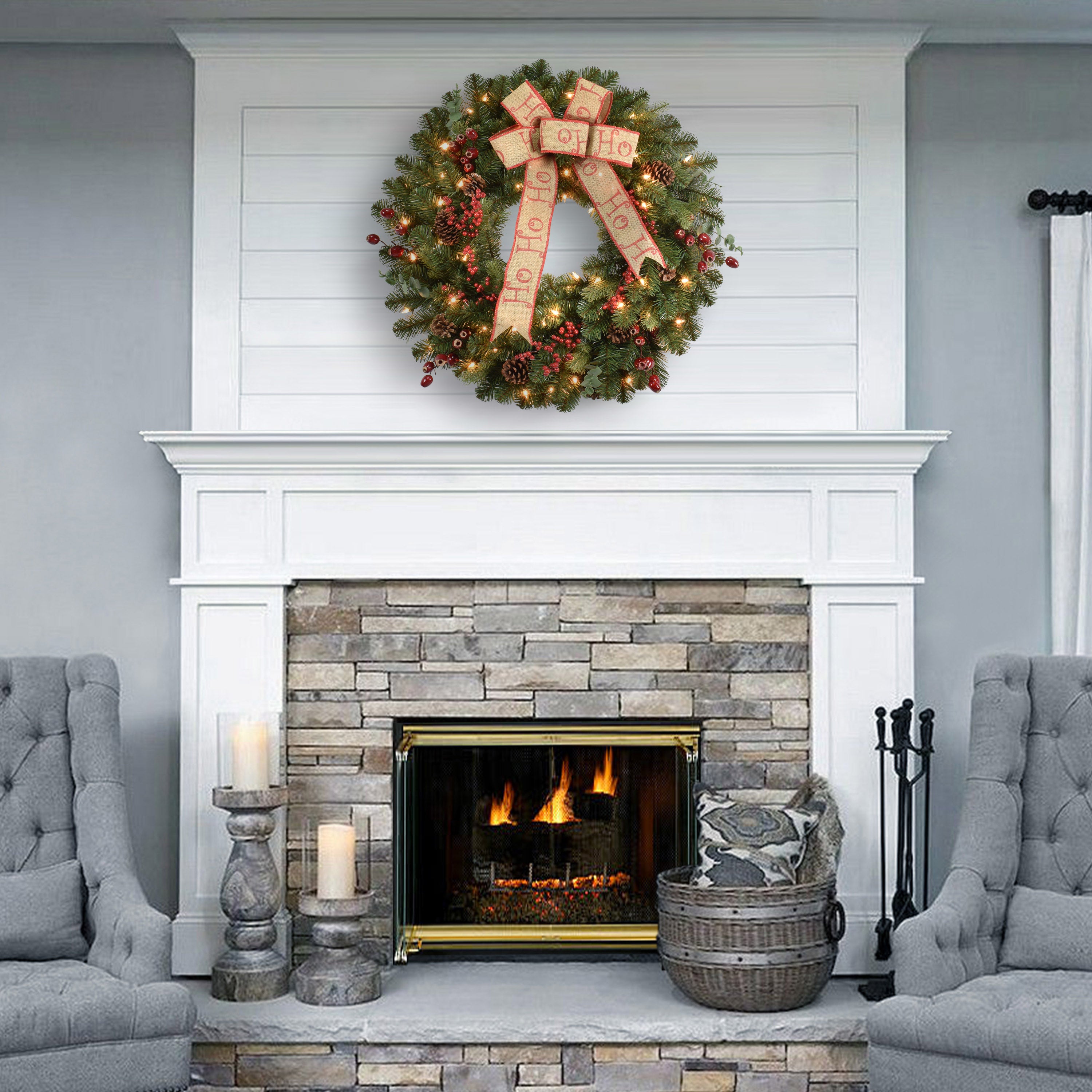 30in Pre-Lit Decorated Wreath