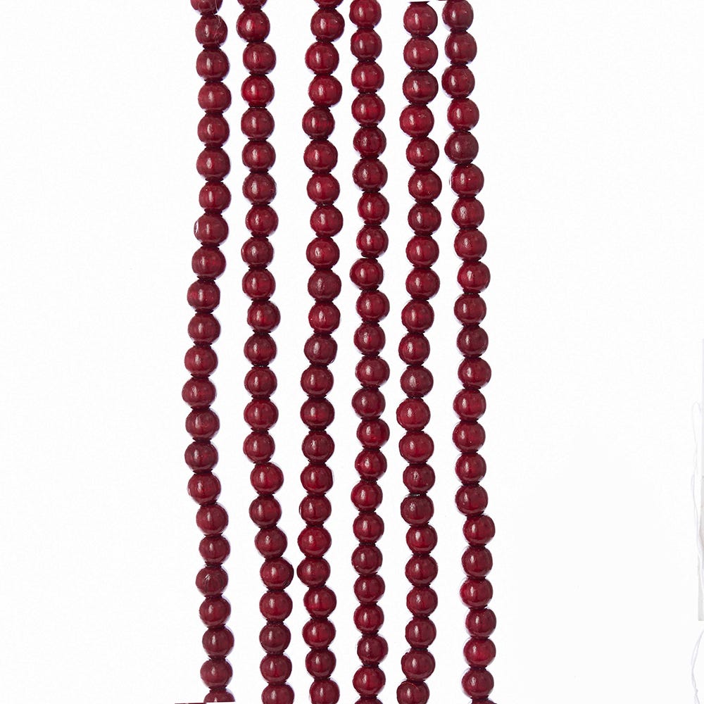 9ft Burgundy Wooden Bead Garland #TN0066/BURG