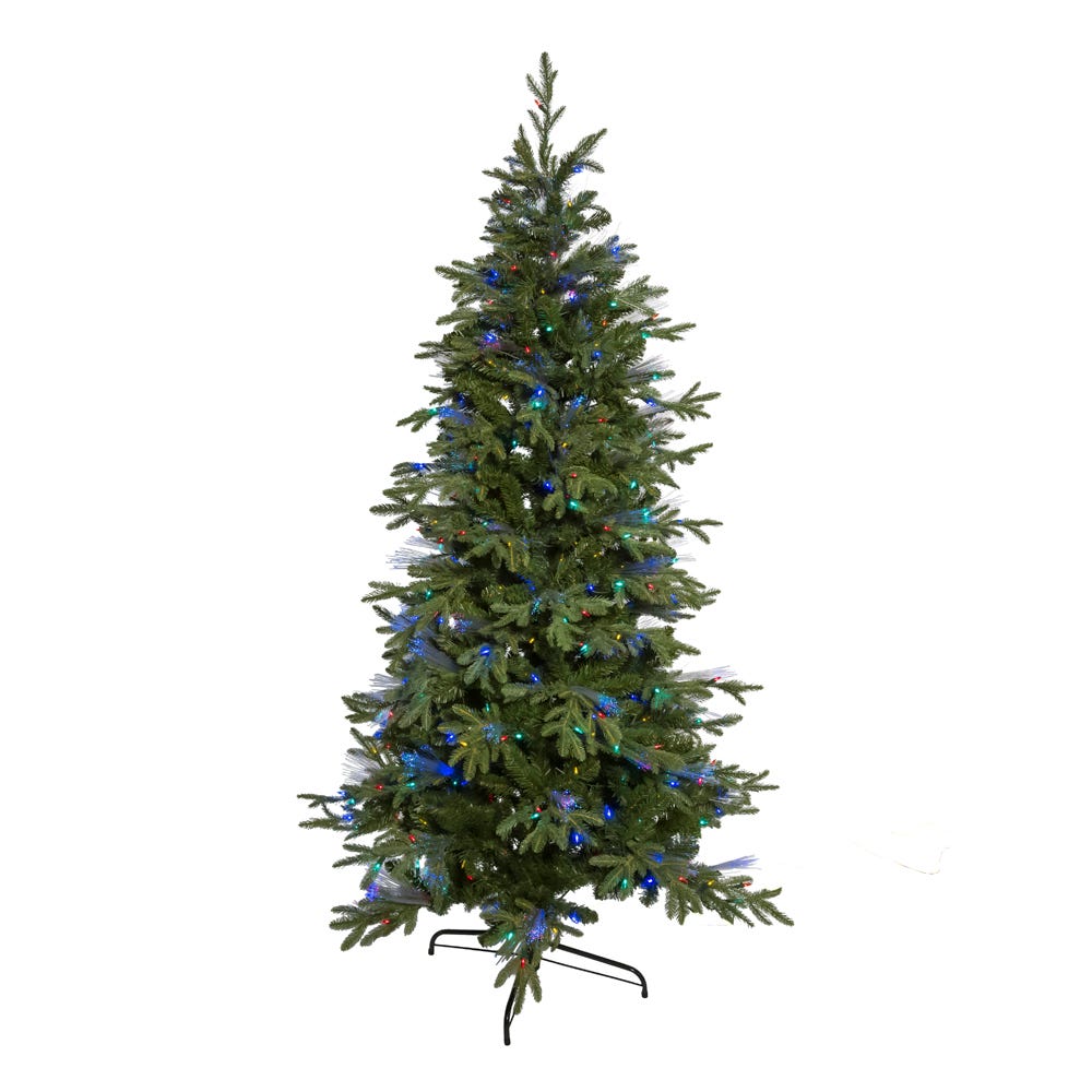 Kurt Adler 7-Foot Northern Light Tree with Fiber-Optics and Multi-Color LED Lights TR2504