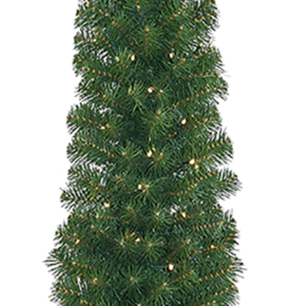 Kurt Adler 5-Foot Pre-Lit Potted Tree with 100-Light Warm White LED Bulbs