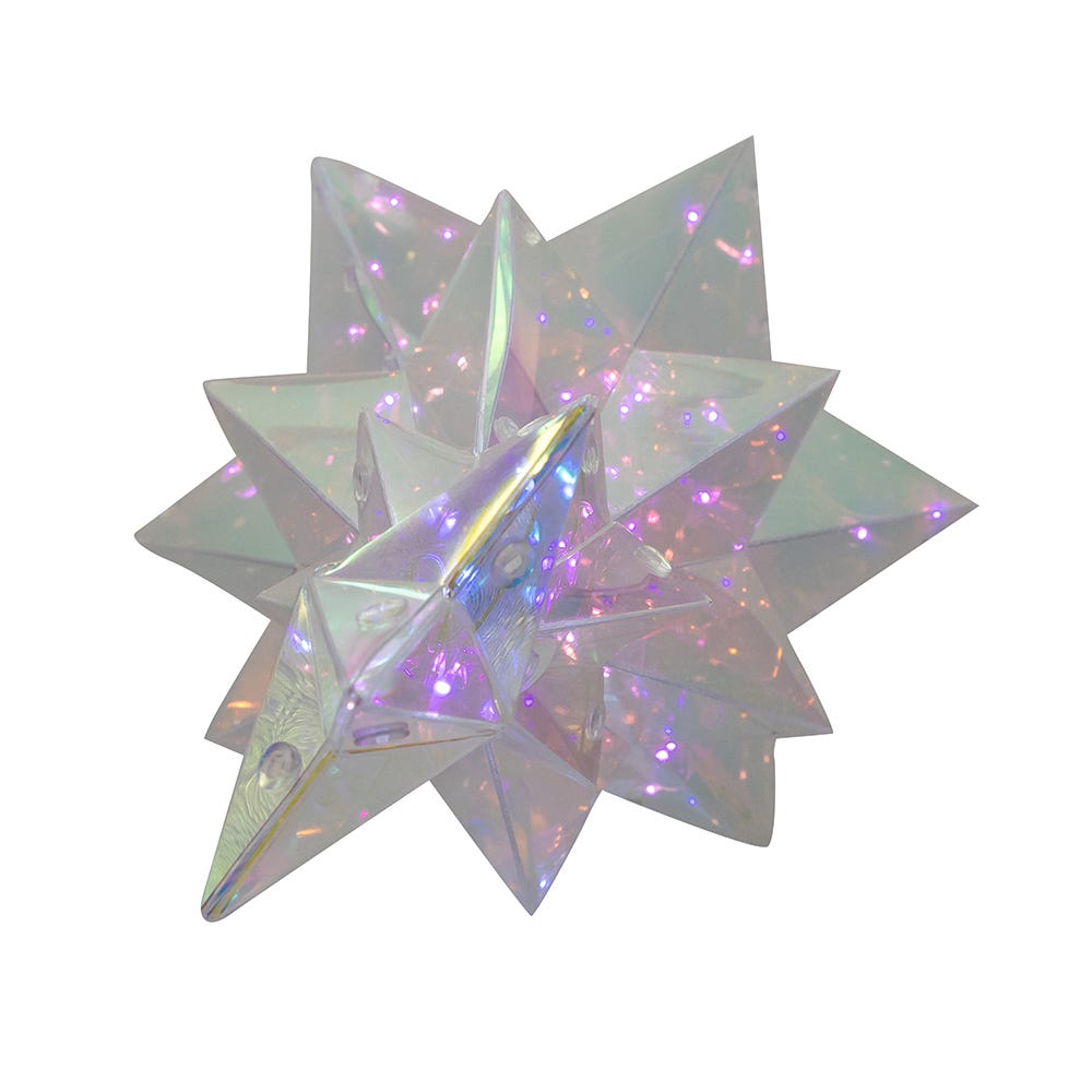 Kurt Adler 15-Inch Battery-Operated Lighted Magical Iridescence Holographic Tabletop Christmas Tree