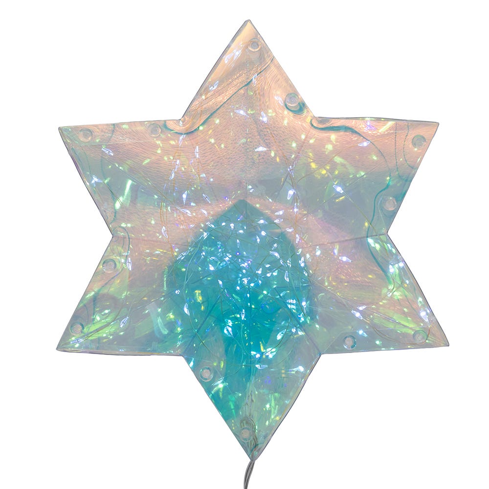 Kurt Adler 15-Inch Battery-Operated Lighted Magical Iridescence Holographic Tabletop Christmas Tree