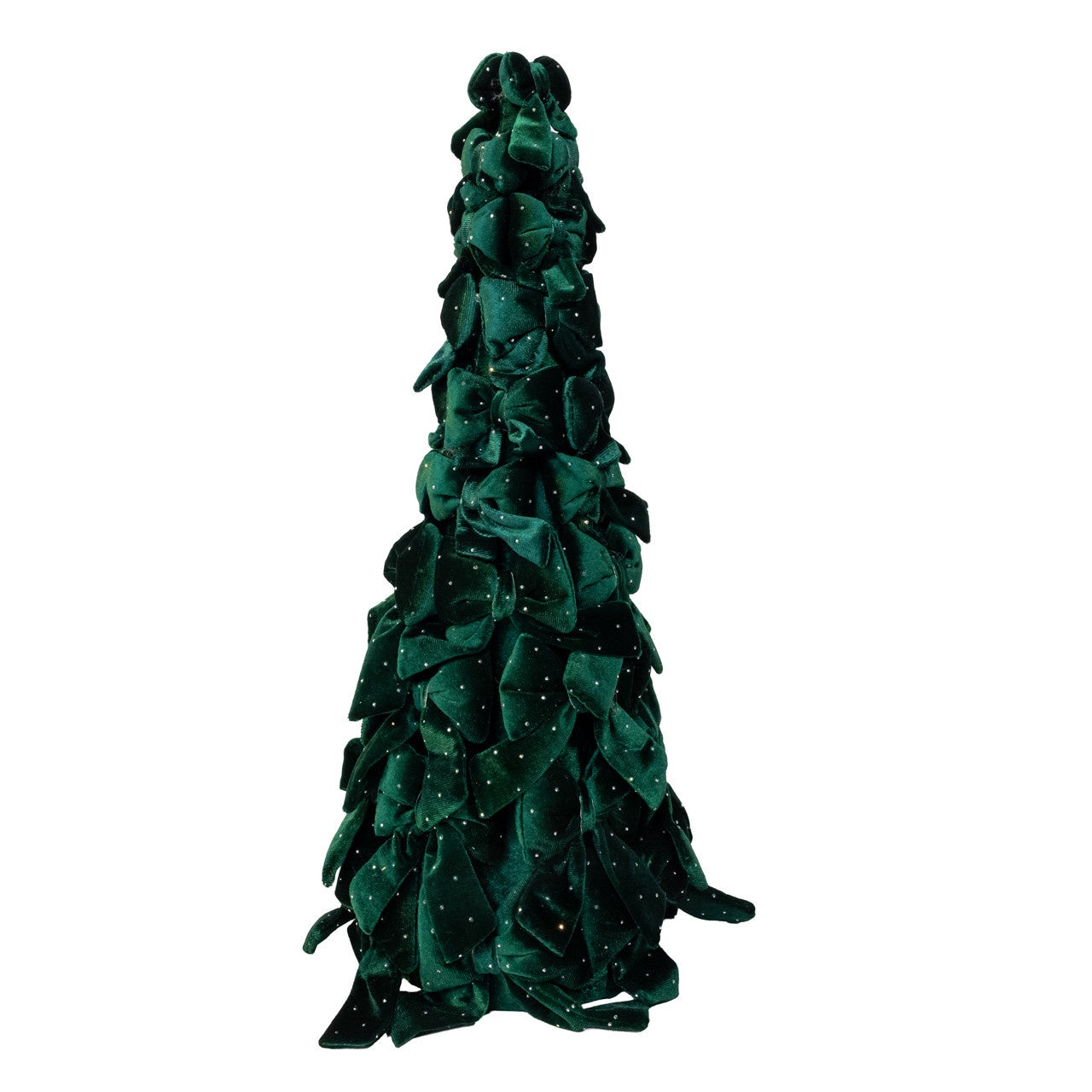 Kurt Adler 15.75" Dark Green Bow Tree With Diamond Gemstones #TR3303GR
