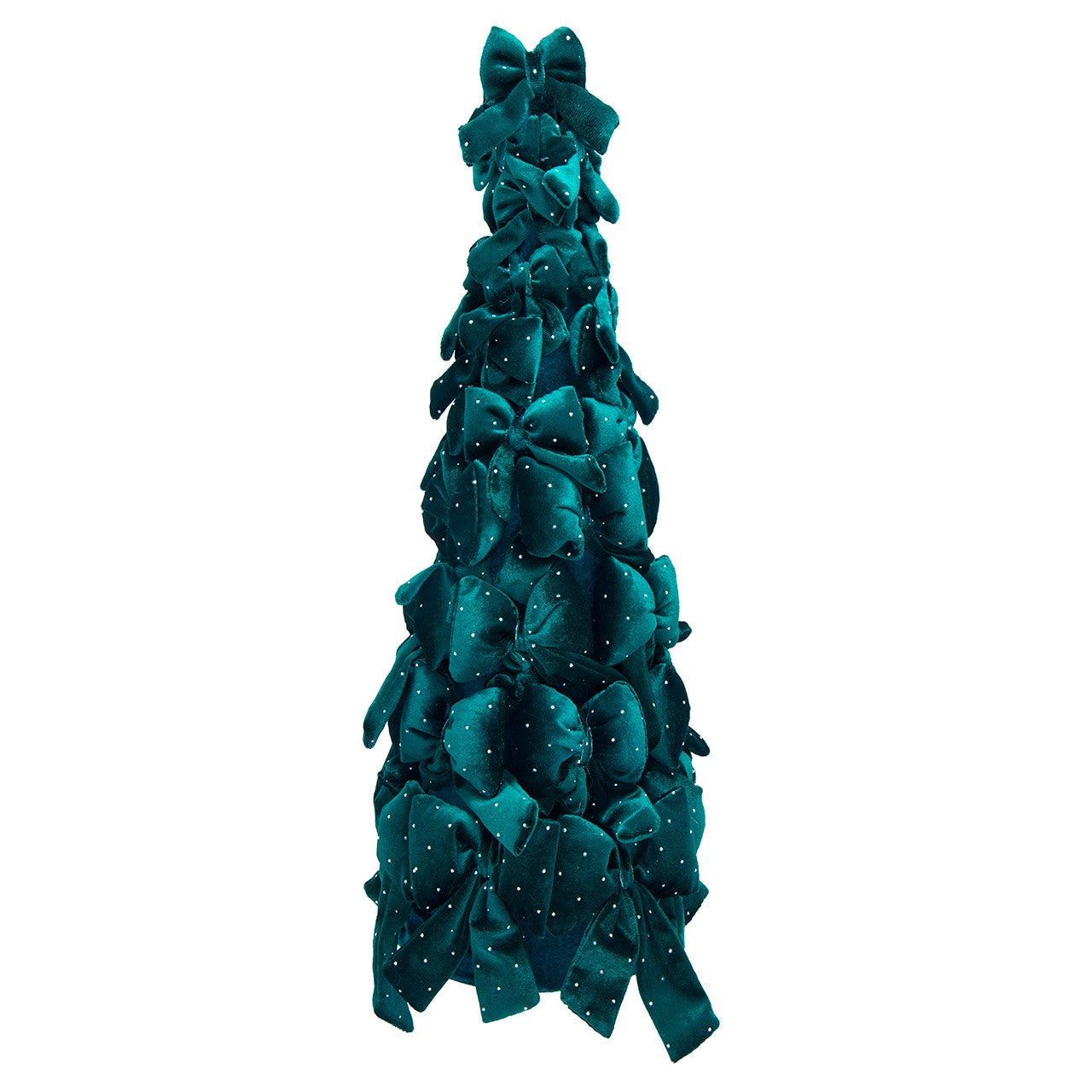 Kurt Adler 19.6" Dark Green Bow Tree With Diamond Gemstones #TR3302GR