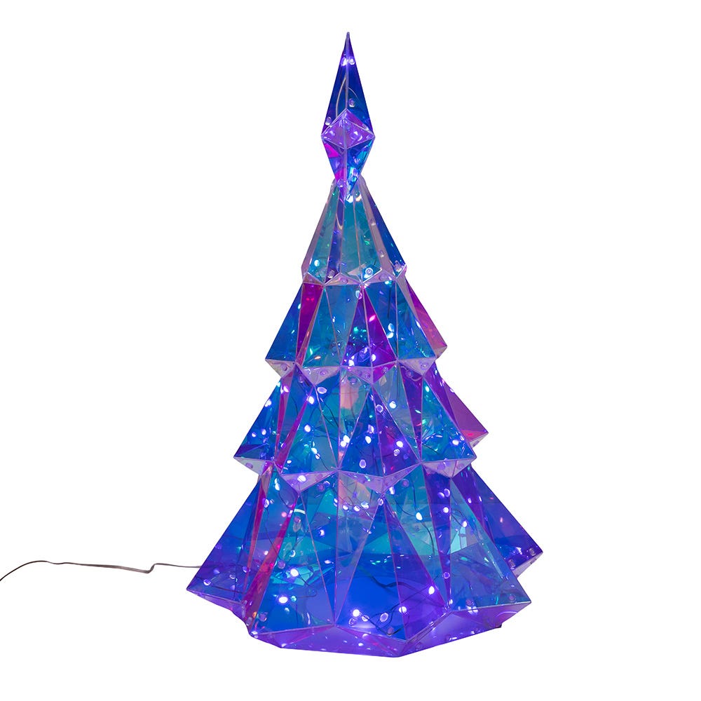 Kurt Adler 20-Inch Pre-Lit Multifunction RGB LED Smart Holographic Christmas Tree