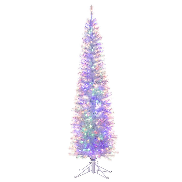 Kurt Adler 7-Foot Color Changing LED Iridescent Slim Winchester Tree