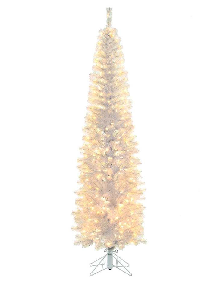 Kurt Adler 7-Foot Warm White LED Iridescent Slim Winchester Tree