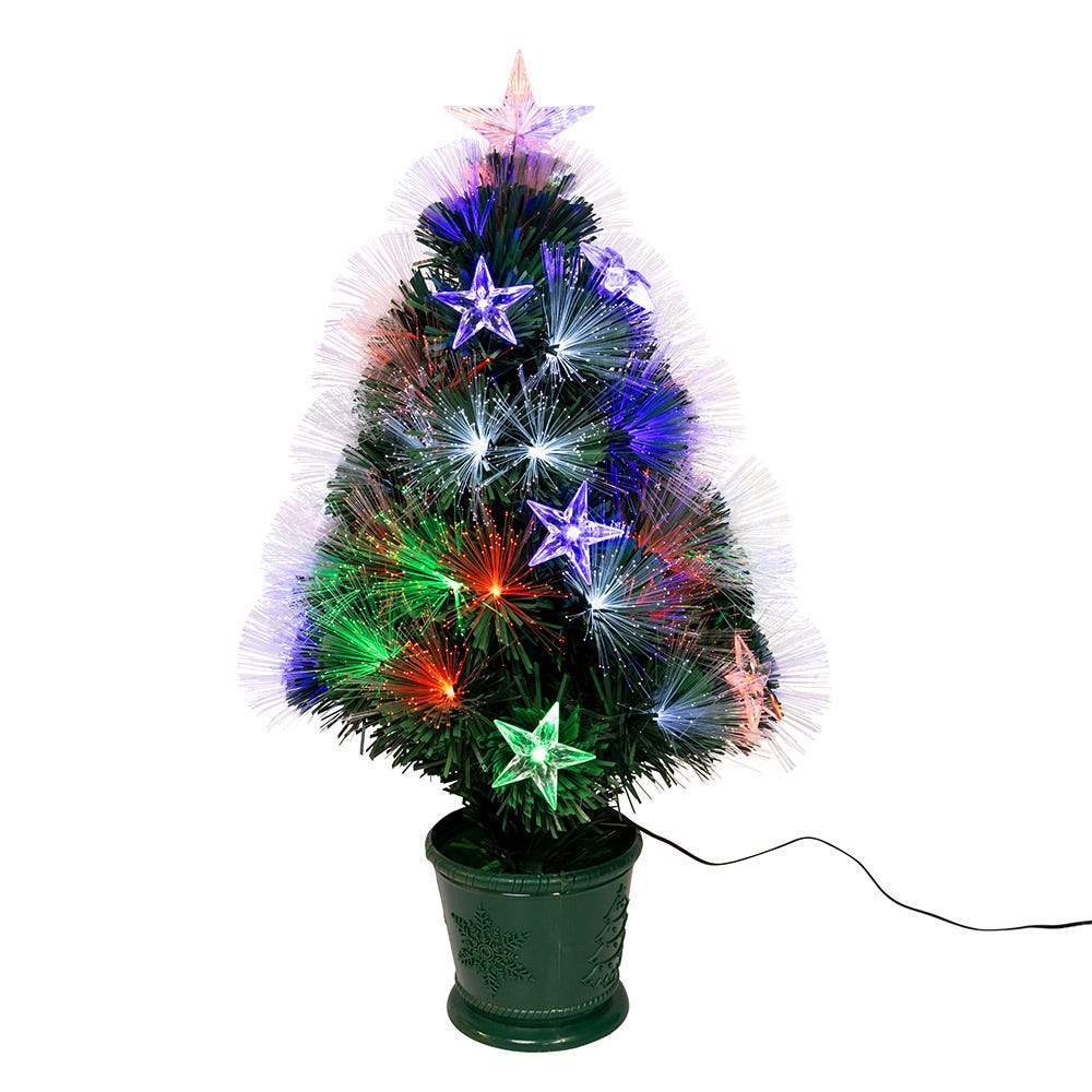 Kurt Adler 2-Foot LED Fiber Optic Potted Tree TR3901