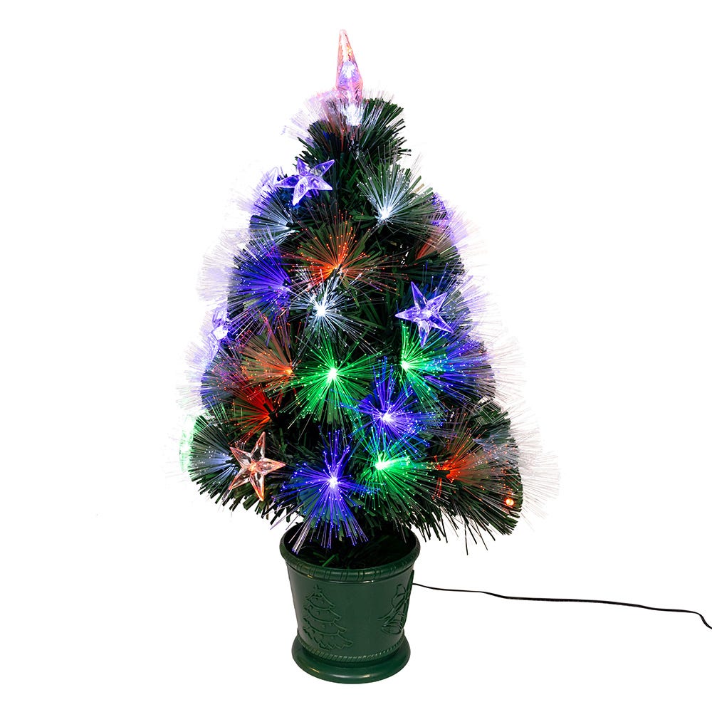 Kurt Adler 2-Foot LED Fiber Optic Potted Tree