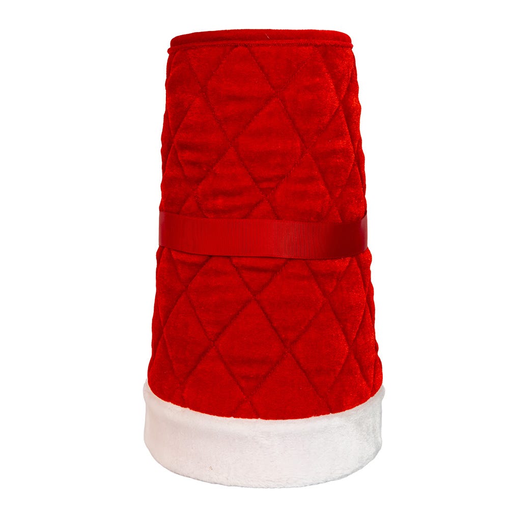 Kurt Adler 12 by 28-Inch Quilted Red Velvet Tree Collar TS0305