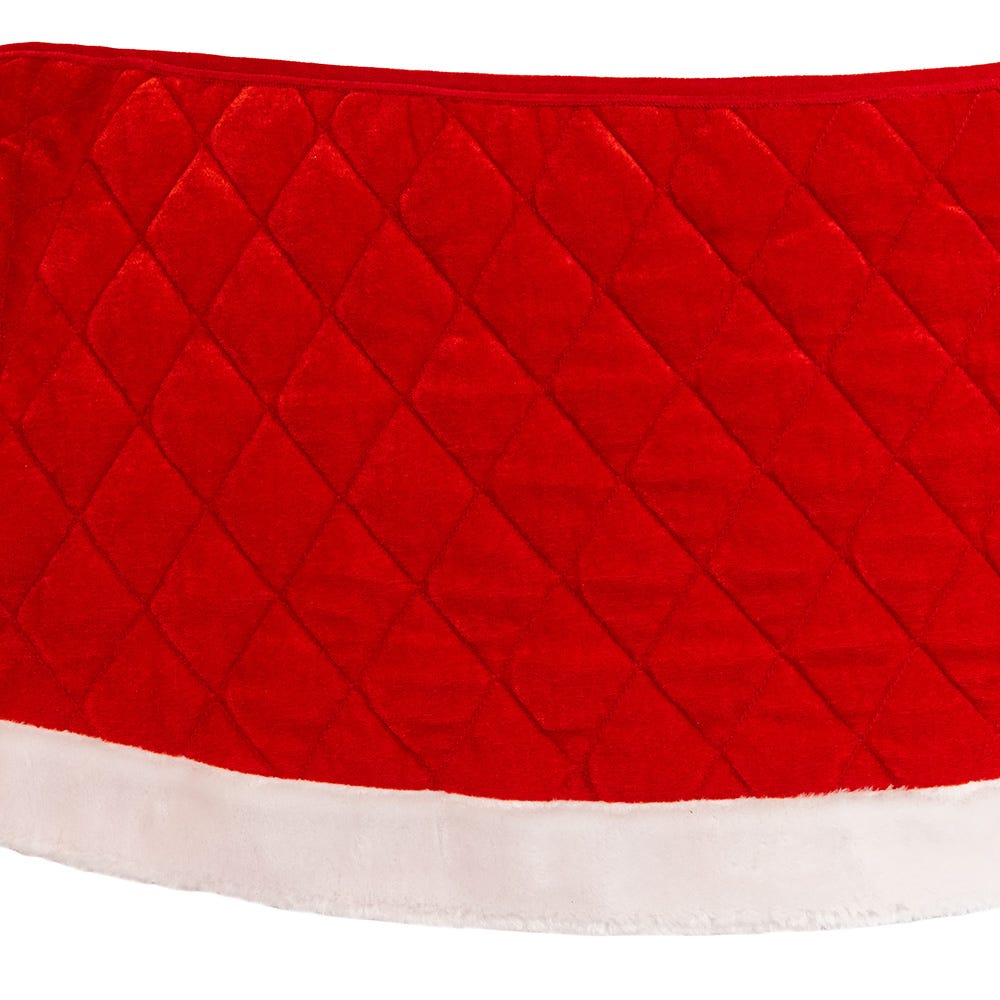 Kurt Adler 12 by 28-Inch Quilted Red Velvet Tree Collar