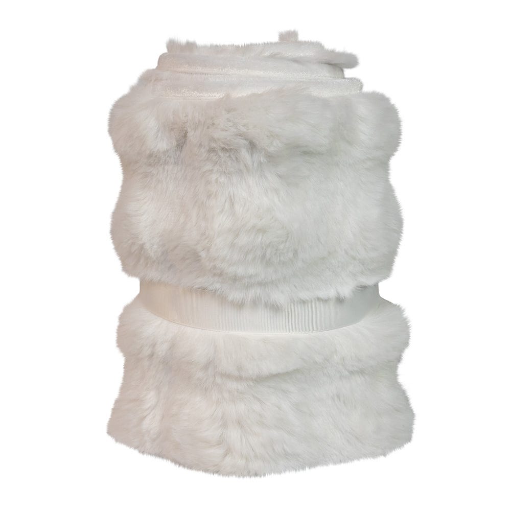 Kurt Adler 10 by 24-Inch White Fur Tree Collar TS0306