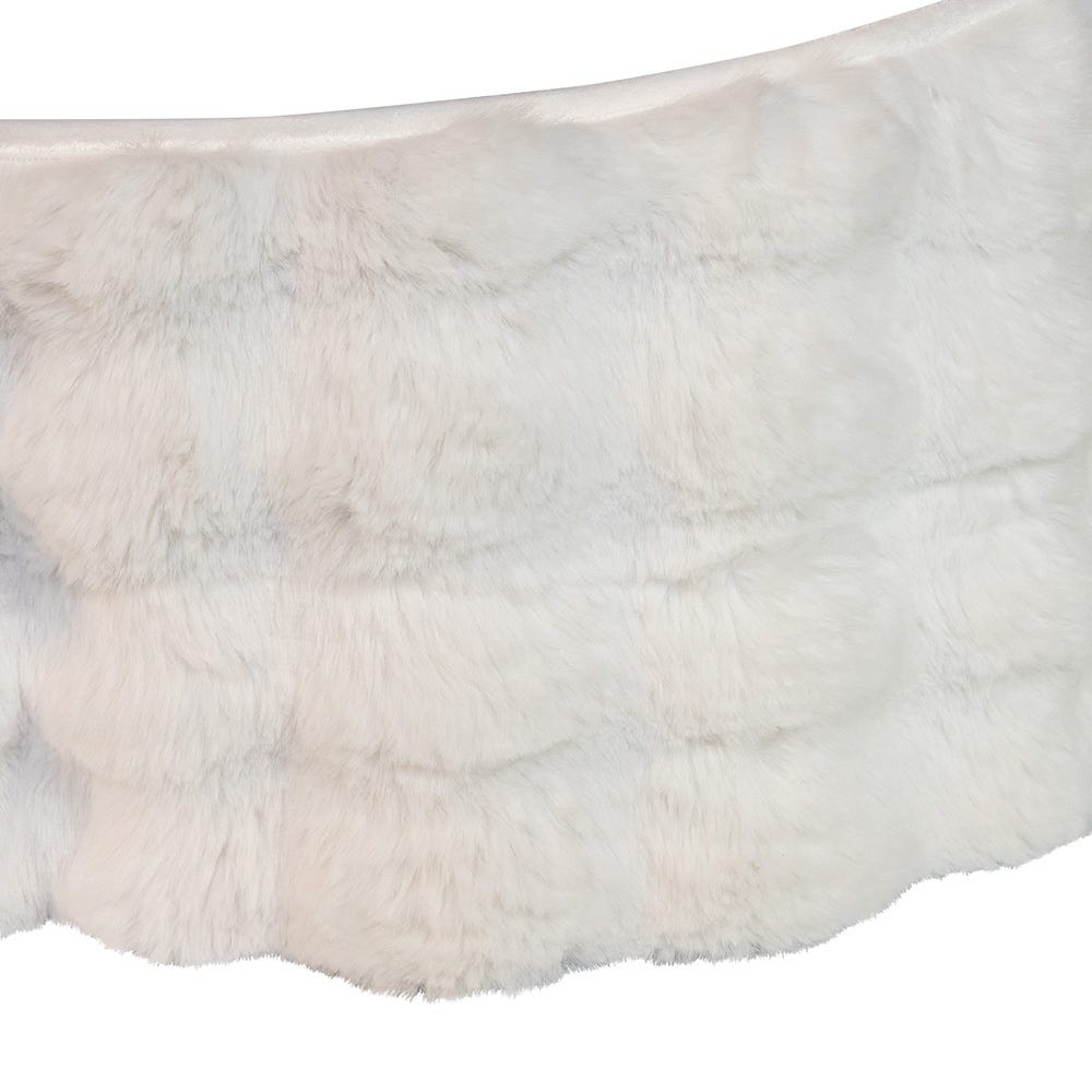 Kurt Adler 10 by 24-Inch White Fur Tree Collar