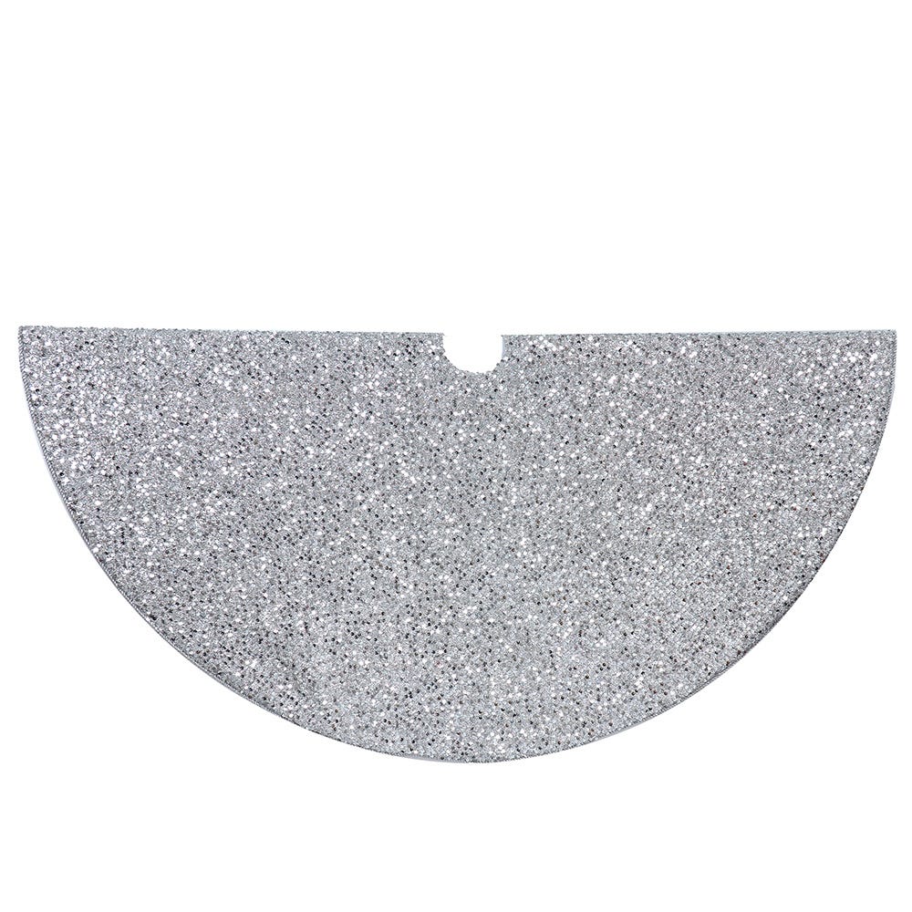 Kurt Adler 48-Inch Silver Sequined Tree Skirt TS0316