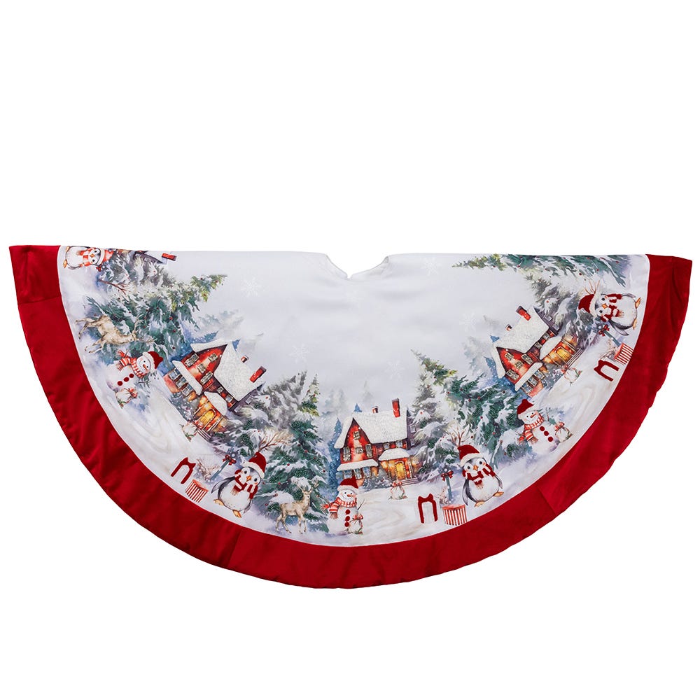 Kurt Adler 48 Inch Velvet Beaded Tree Skirt TS0323