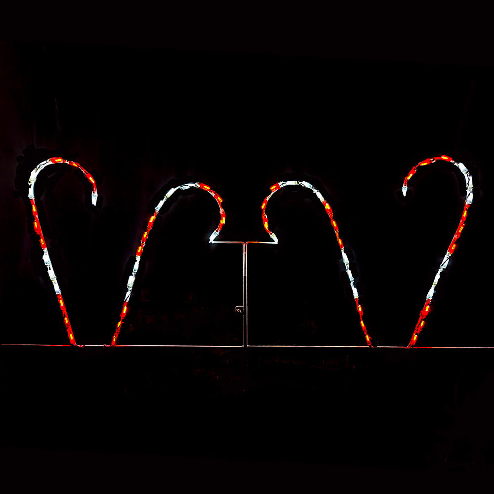 Brite Ideas 29" x 65" Upbrite Four Candy Canes LED Display UBCC