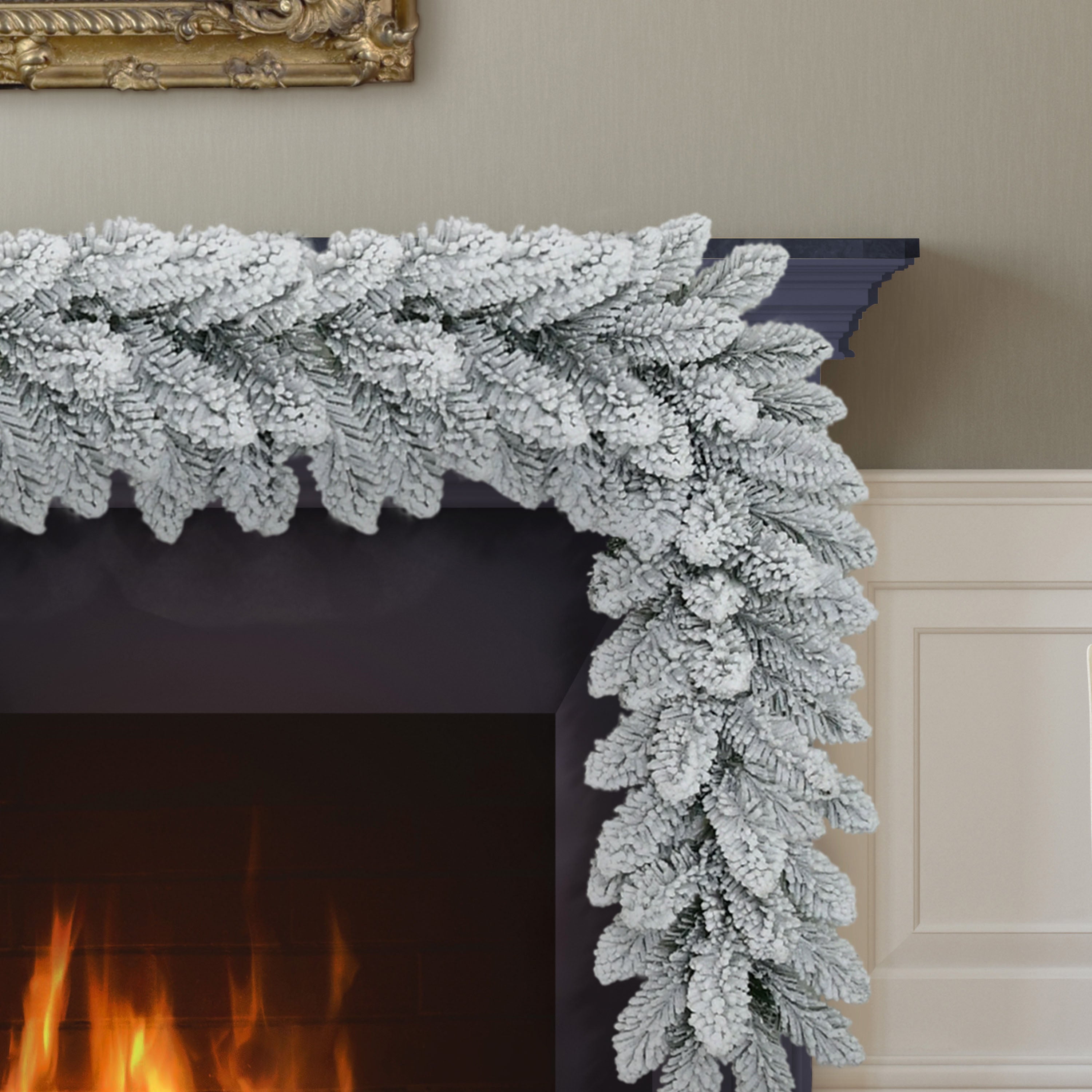 9' x 10" Flocked Royal Majestic Fir Garland