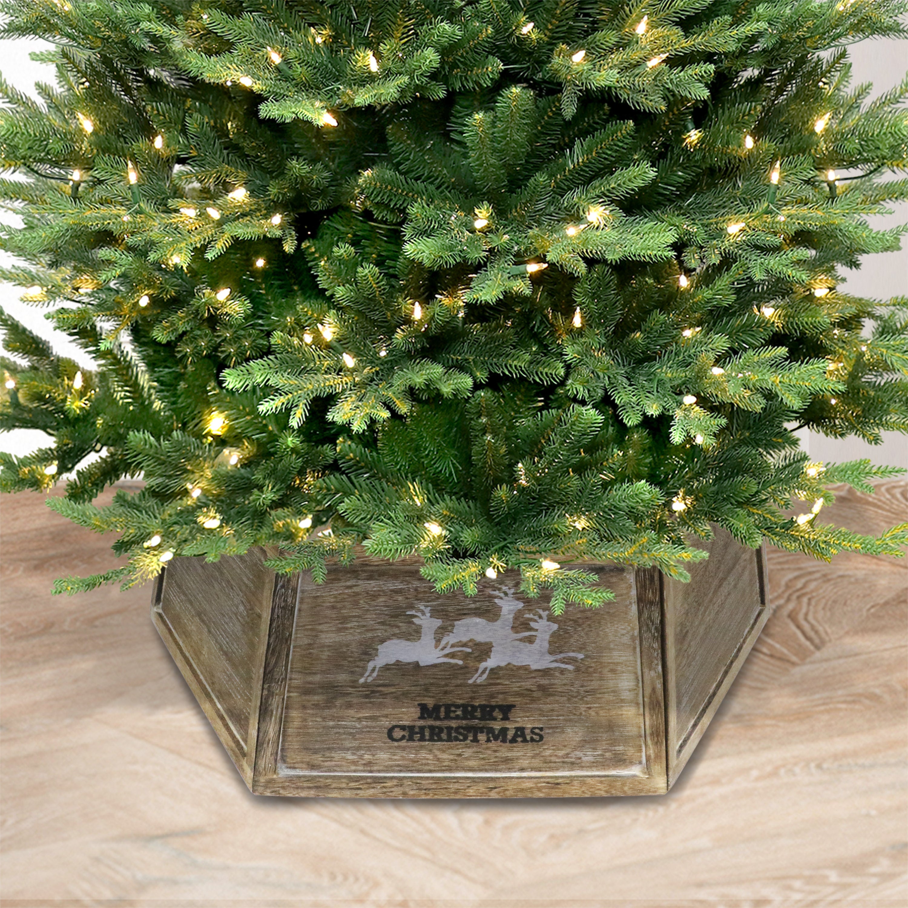 31.5" Wood Christmas Tree Collar for 6' to 9' Trees