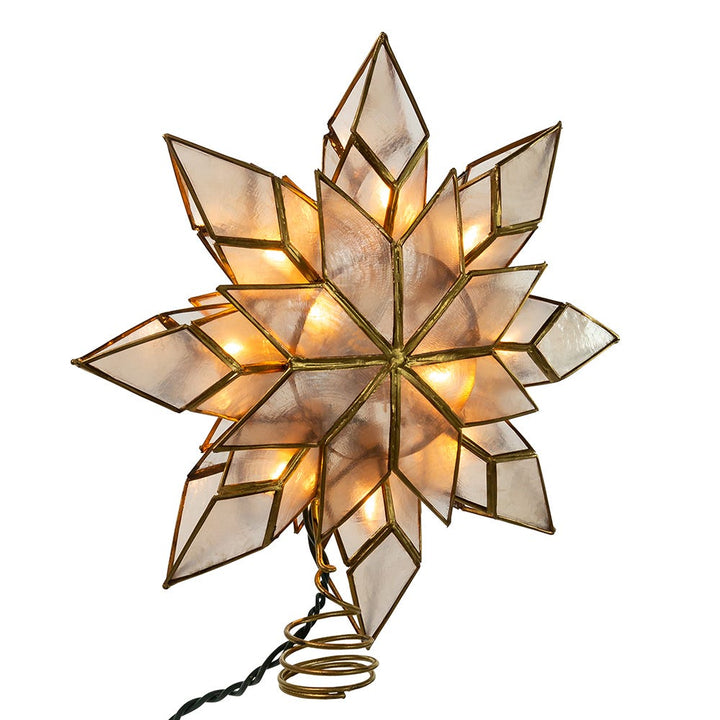 Kurt Adler 10-Light Capiz Clear Star Treetop