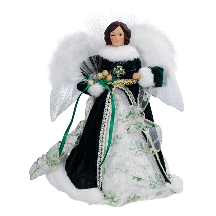 Kurt Adler 12-Inch Fiber Optic Irish Angel Treetop