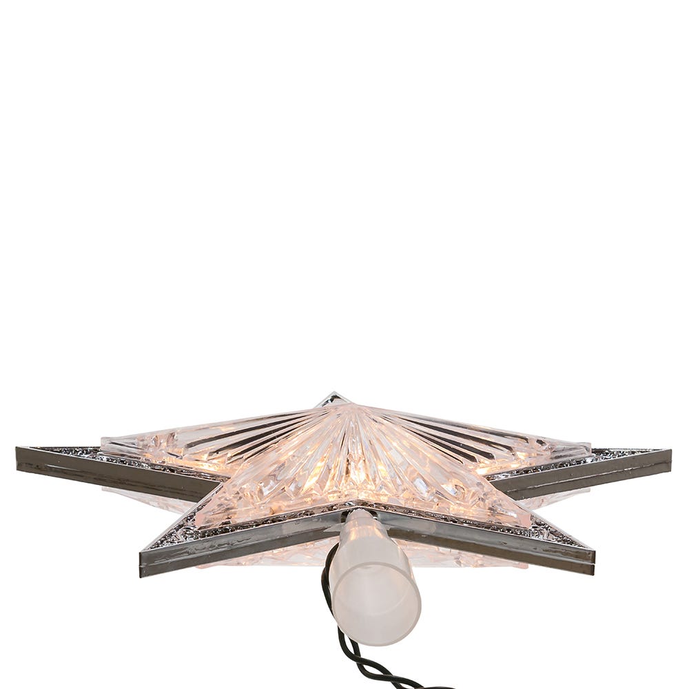 Kurt Adler 10-Light Laser Clear Star Treetop
