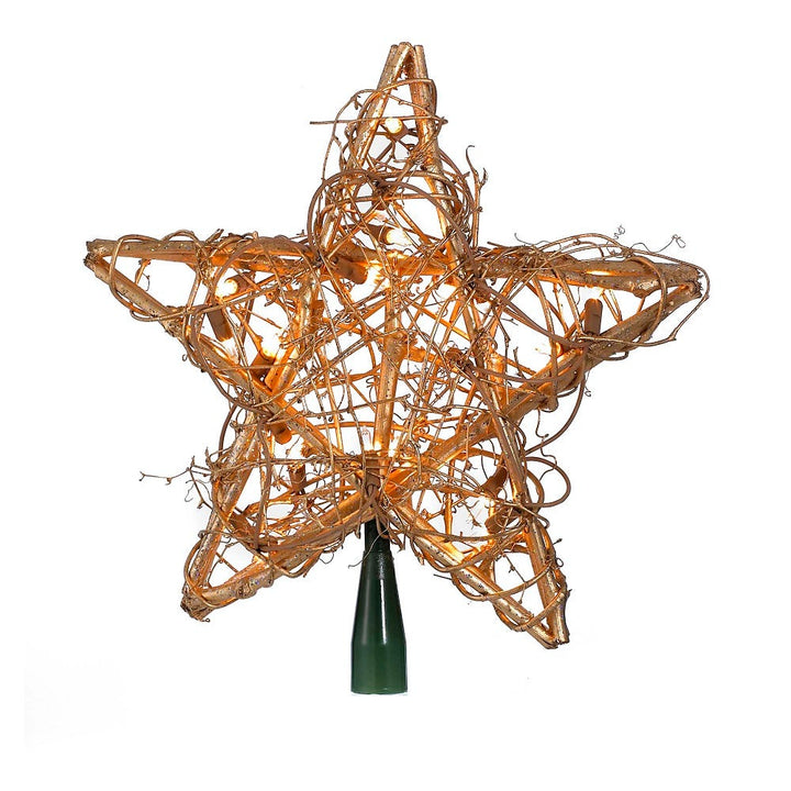 Kurt Adler 20-Light Gold Rattan Star